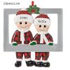 Plaid Family in a Frame - 3 Dimensional Resin Ornaments - Image 5