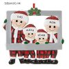 Plaid Family in a Frame - 3 Dimensional Resin Ornaments - Image 3