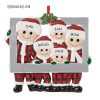 Plaid Family in a Frame - 3 Dimensional Resin Ornaments - Image 2