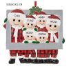 Plaid Family in a Frame - 3 Dimensional Resin Ornaments