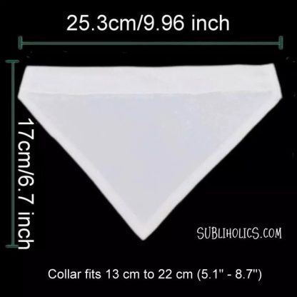 Pet Bandana on Collar for Sublimation - 2 Sizes - Image 6