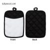 Pot Holders for Sublimation – Rectangular Pocket Style, White Front with Black Back & Trim - Image 2