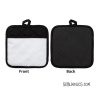 Pot Holders for Sublimation – Square Pocket Style, White Front with Black Trim & Silicone Back - Image 2