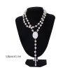 Rosary - White with 1 Sublimation Photo Insert - Image 2