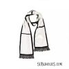 Scarf - Black with White Sublimation Photo Squares - Adult size