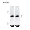 Socks for Sublimation - White with Black Heel & Toe - 4 Lengths - Image 4