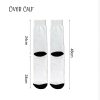 Socks for Sublimation - White with Black Heel & Toe - 4 Lengths - Image 5