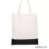 Tote Bags - Polyester Canvas & PU Leather for Sublimation - Two Tone with Black or Pink - Image 2