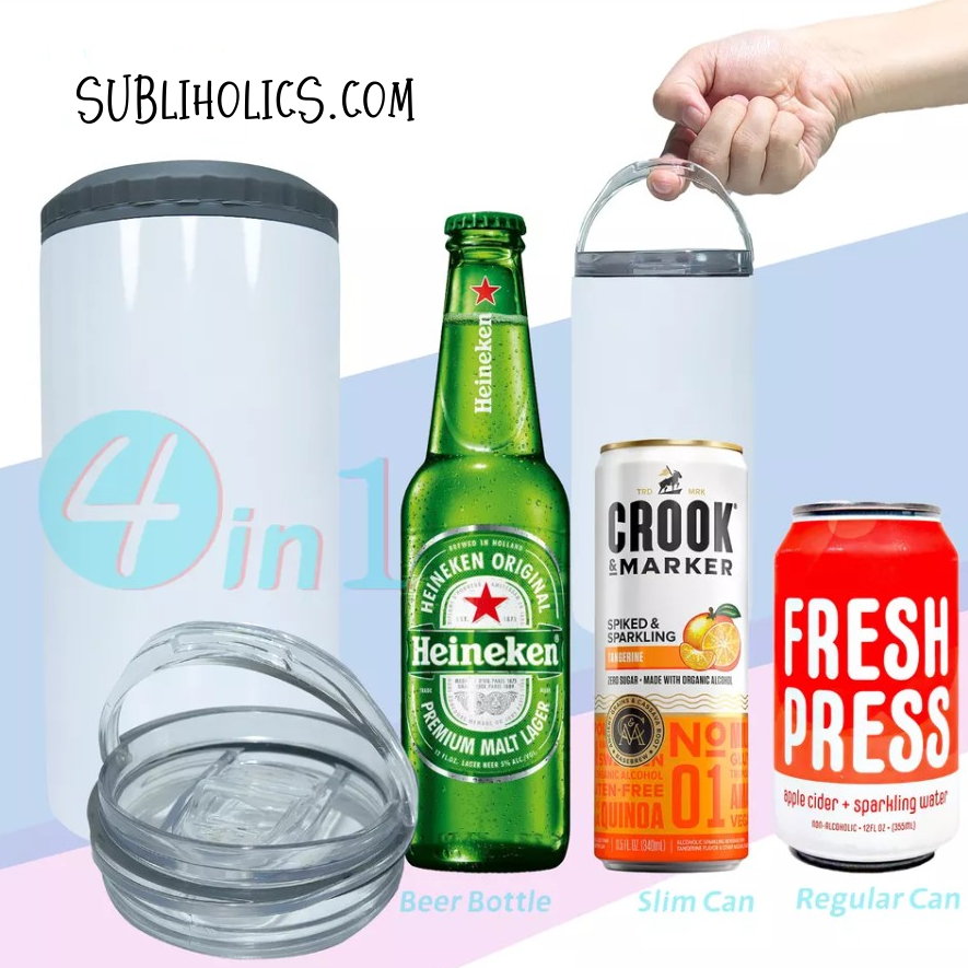 16oz 4 In 1 Sublimation Cheap Bulk Sublimation Tumblers Blank Can Cooler  Cans Koozie White Stainless Steel Straight Cheap Bulk Sublimation Tumblers  Lid Coffee Mug Water Bottle From Dressave, $7.79