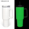 40 oz Stanley Style Glow in the Dark Tumbler - Image 2