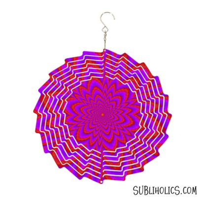 Wind Spinner Aluminum Sublimation Ornament - Flower