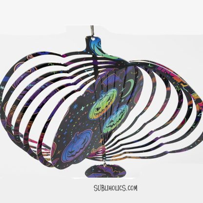 Wind Spinner Aluminum Sublimation Ornament - Pumpkin