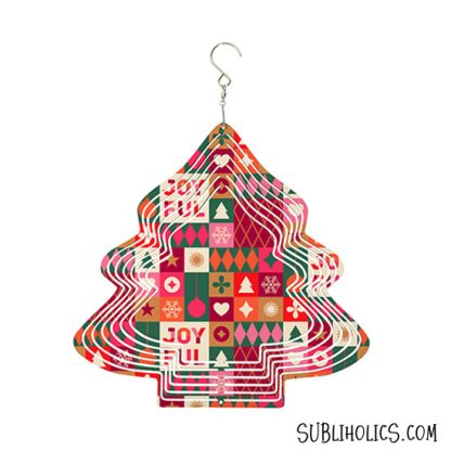 Wind Spinner Aluminum Sublimation Ornament - Tree