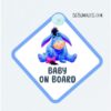 Car Window Signs Sublimation MDF - Baby on Board - Image 2