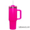 40 oz Stanley Style Tumbler with Black Underlay for Laser Engraving - Image 3