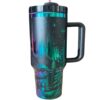 40 oz Stanley Style Tumbler with Rainbow Underlay for Laser Engraving - Image 3