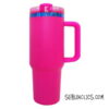 40 oz Stanley Style Tumbler with Rainbow Underlay for Laser Engraving - Image 6
