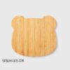 Children's Bamboo Plate for Laser Engraving - Panda and Bunny - Image 6