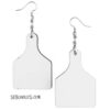 Cattle Tag MDF Earrings for Sublimation