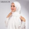 White Satin Hijab for Sublimation