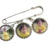 Photo Charm Pin - Round with Three Photos