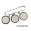 Photo Charm Pin - Round with Three Photos - Image 2