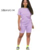 Ladies T-Shirt & Shorts Sets for Sublimation - Image 3