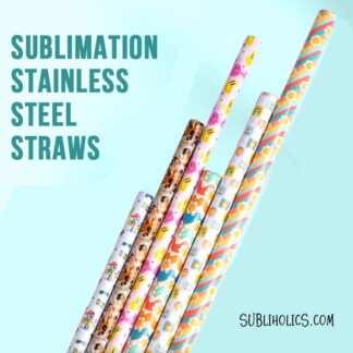 Stainless Steel Straws for Sublimation 20 oz / 40 oz - Pack of 10 with shrink wrap