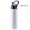 22 oz Stainless Steel Flask with Wide Mouth Straw Lid & Rotating Handle