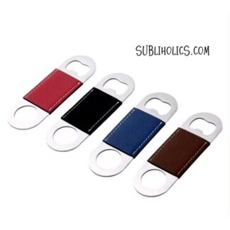 Double Ended Bottle Openers with PU Cover for Laser Engraving