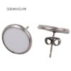 Round Stud Style Metal Sublimation Earrings