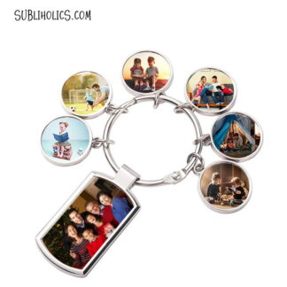 Metal Photo Key Chain - 6 Charms / 7 Photos - for Sublimation