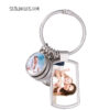 Metal Photo Key Chain - 6 Charms / 7 Photos - for Sublimation - Image 3