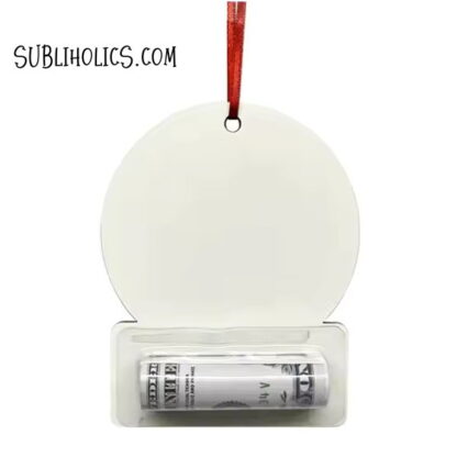 Gift Card / Money / Lip Balm Holder - MDF with Plastic Bubble Pouch & Adhesive - Snow Globe Shape