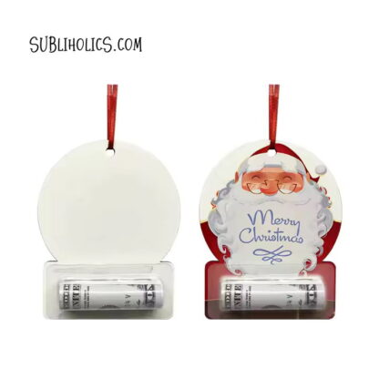 Gift Card / Money / Lip Balm Holder - MDF with Plastic Bubble Pouch & Adhesive - Snow Globe Shape - Image 4