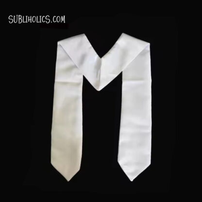 White Satin Graduation Stoles for Sublimation - 2 sizes