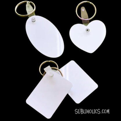 Aluminum Key Chains for Sublimation - Rectangle, Oval and Heart