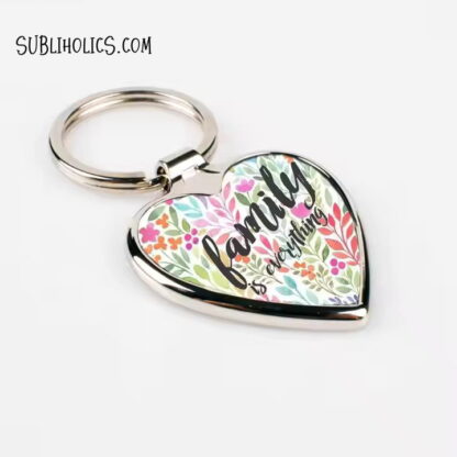 Metal Heart Key Chain for Sublimation