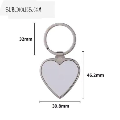 Metal Heart Key Chain for Sublimation - Image 2