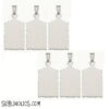 Stainless Steel Scalloped Edge Rectangular Pendant for Engraving