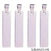 Stainless Steel Long Rectangle Pendant for Engraving