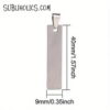 Stainless Steel Long Rectangle Pendant for Engraving - Image 2