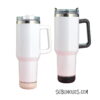 40 oz Stanley Style Tumbler with Bluetooth Speaker - Black or White