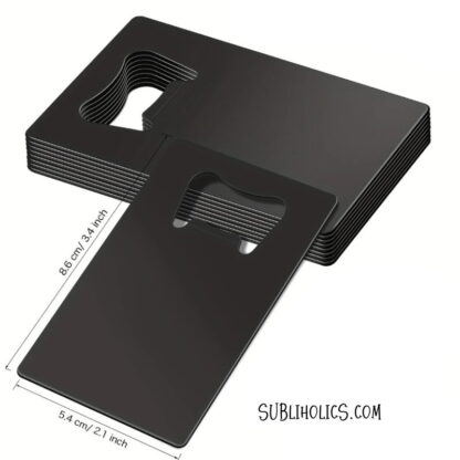 Credit Card Style Stainless Steel Bottle Openers for Laser Engraving - Pack of 10 - Image 2