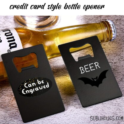 Credit Card Style Stainless Steel Bottle Openers for Laser Engraving - Pack of 10