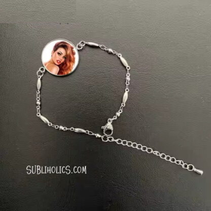 Silver Photo Disc Sublimation Bracelets - 4 Chain Styles - Image 3