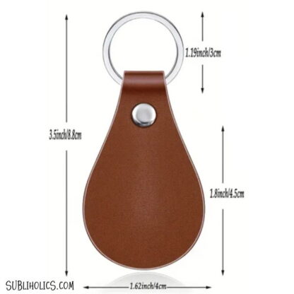 PU Leather Keychains for Laser Engraving, DTF or Vinyl - Style 1 - Image 2