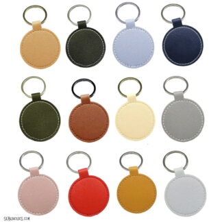 PU Leather Keychains for Laser Engraving, DTF or Vinyl - Style 3