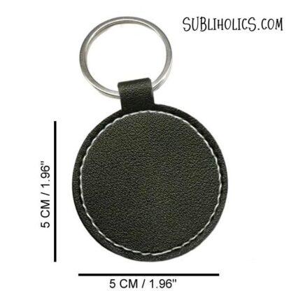 PU Leather Keychains for Laser Engraving, DTF or Vinyl - Style 3 - Image 2
