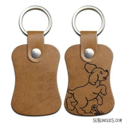 PU Leather Keychains for Laser Engraving, DTF or Vinyl - Style 2 - Image 3
